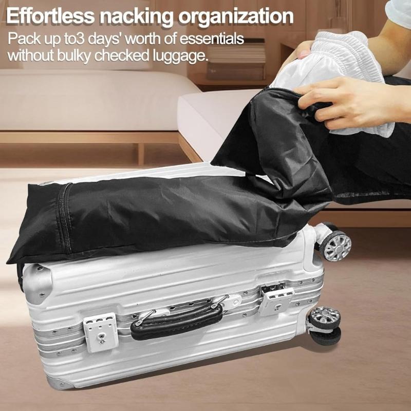 Travel Neck Pillow Self-fillings Travel Pillow Portable Stuffable Neck Pillow For Travel With Refillable Support Cushions