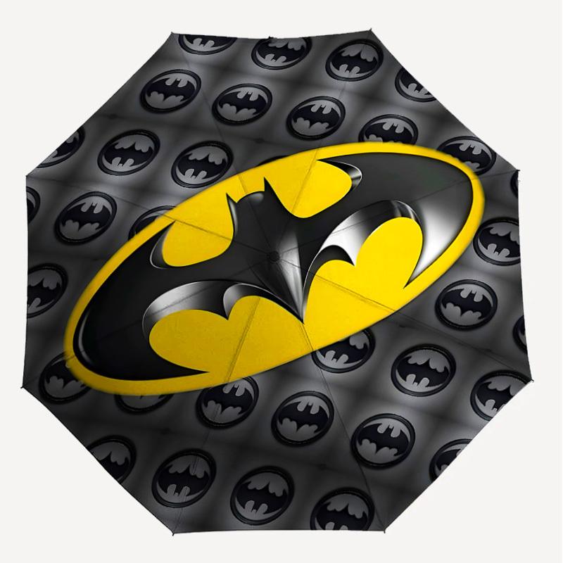 1PC Warner Batman Logo Umbrella-8-Rib Reinforced, Automatic Open, Lightweight & Durable-A56
