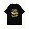 Lemon Tree Ripened Graphic T Shirt White Lemon Fruit And Leaves Print With Finest Quality Text Summer Casual Wear For Women
