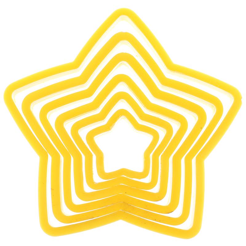 6Pcs/set Christmas Tree Cookie Cutter Stars Shape Cake Biscuit Cutter Mold