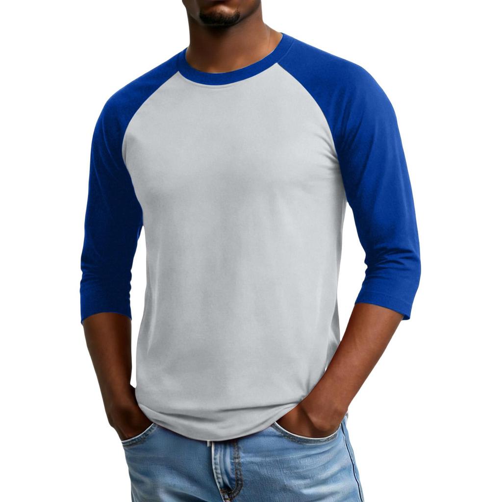 Men's Raglan Sleeve Three,quarter Sleeve Top