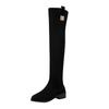 Thigh High Leather Boots For Women Flat Long Boots Women'S Knee High Boots Autumn And Winter Heels Long Tube Zapatos Para Mujer