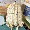Kawaii Rosa Gepunkteter Spitzenrüschen-Rucksack für Mädchen Japanischer JK-Stil Kreuzschnürung Schultasche für Grund- und Mittelschüler Niedliche Reisetasche