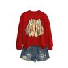 European Fashion Leopard Print Bow Long Sleeve Women's Hoodie