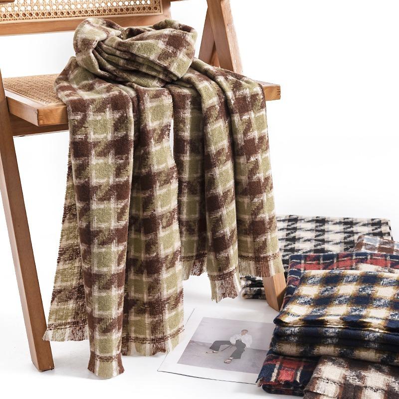 New scarf women's versatile cold neck protection scarf fashion light luxury warm shawl