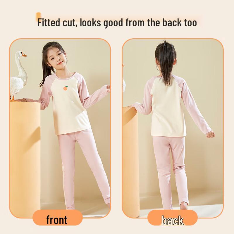 Dziewczęcy bawełniany komplet bielizny termicznej