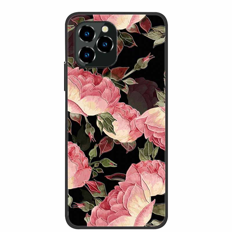 For Oukitel C21 Pro Case Luxury 3D Blossom Emboss Silicone Phone Case For C21pro Shockproof Coque Relief Flowers Funda Capa