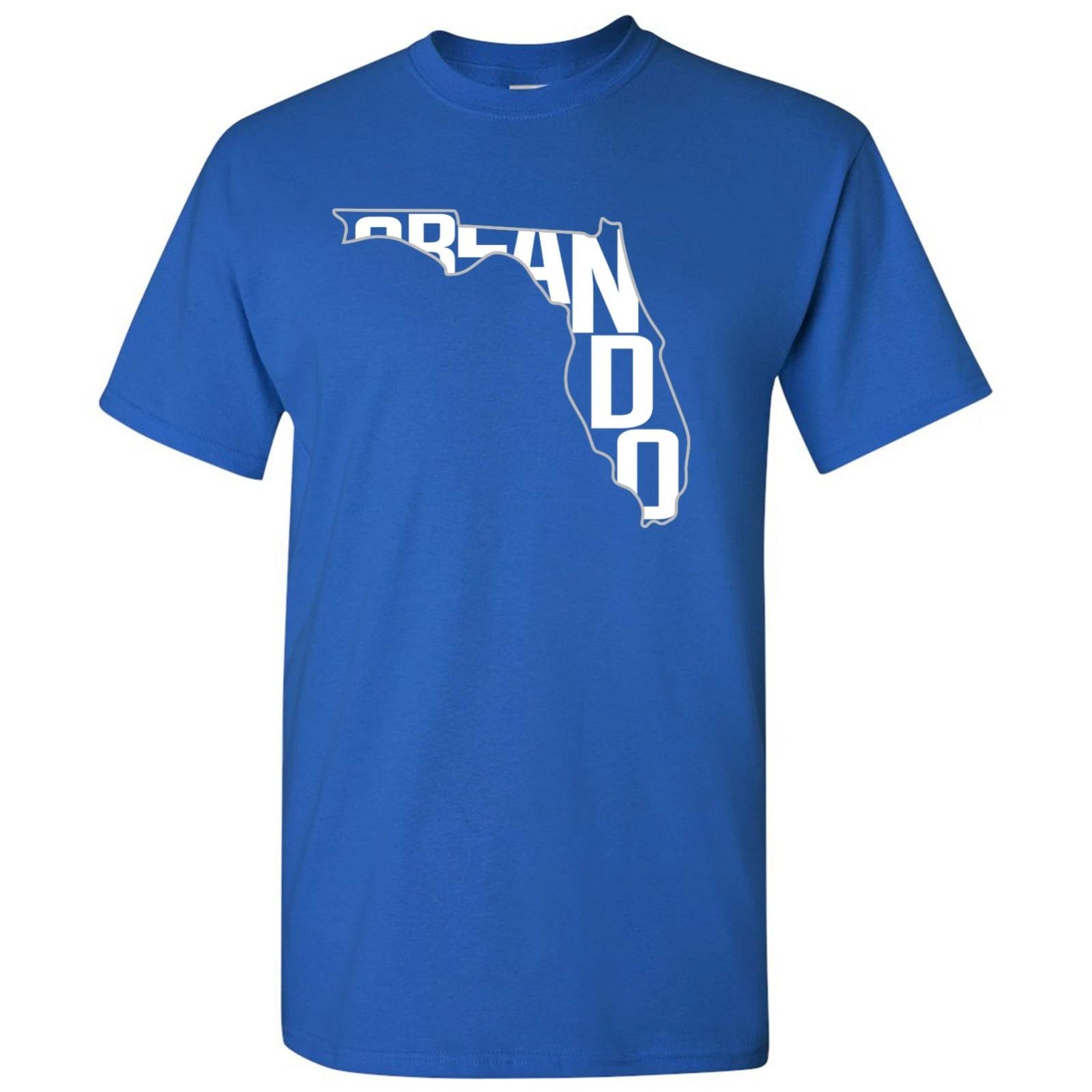 Orlando Basketball State Outline Unisex T-Shirt - Royal L