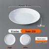 Zhaoran Commercial Melamine 10-inch White Round Plate