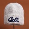Autumn and winter new fashion embroidery letter decoration versatile knitted hat solid color simple versatile fresh wool hat