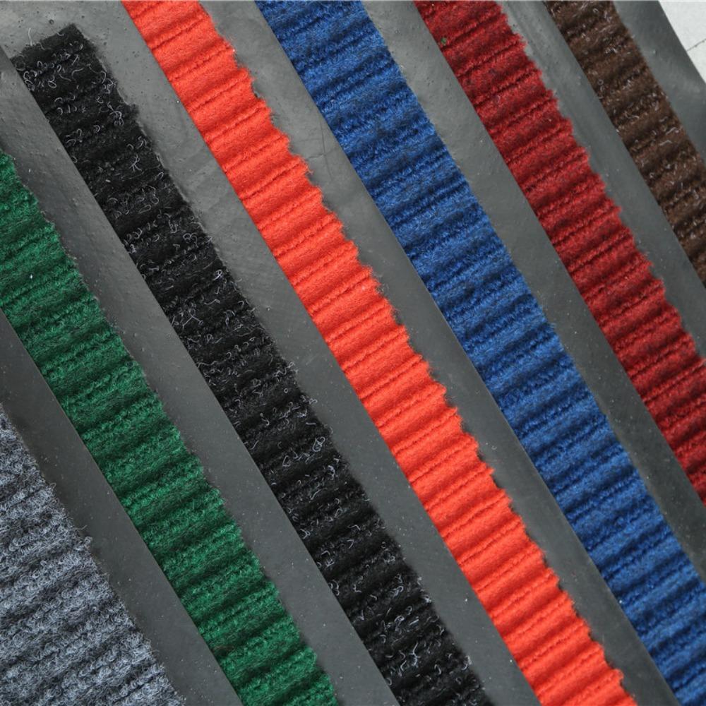 Rectangular Entrance Mat Non-Slip Welcome Mat Kitchen Carpet Stripe Groove Door Mat  Household