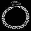 Trendy Multi-Layered Diamond Flower Necklace: Shiny Statement Collarbone Chain