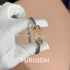 Fei Family Diamond Horseshoe Bracelet: Zodiac-Themed DIY Steel Wire for Couples