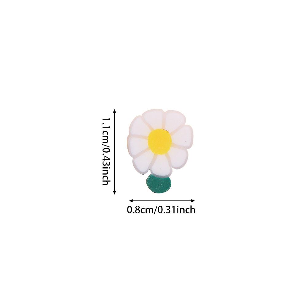 20/50/100pcs Soft Ceramic Material Daisy Mud Bead Polymer Flower Mud Bead Pendant Flower DIY Summer Beach Foot Chain Bracelet Earrings