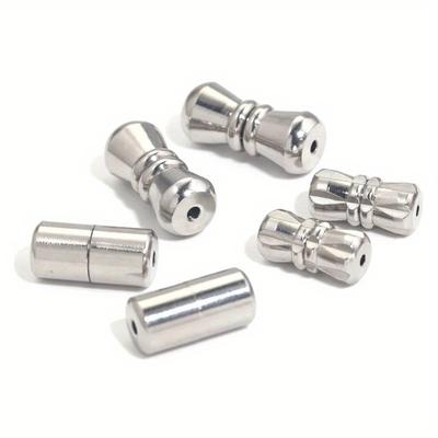 5 pezzi Chiusure a vite in acciaio inossidabile Chiusura a vite a barilotto Cilindro Chiusure Fibbie Chiuso per Forniture per la creazione di gioielli braccialetto Fai da te