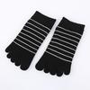 1 Pair Women Socks Five-Toed Split-Toe Design Anti-Odor Sweat-Absorbent Shallow Mouth Socks Sports Daily Wear
