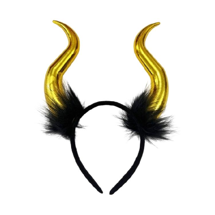 Contemporary Devil Horn Headpiece Comfortable Cosutme Headbands For Theatrical Performances Cosplay Enthusiasts