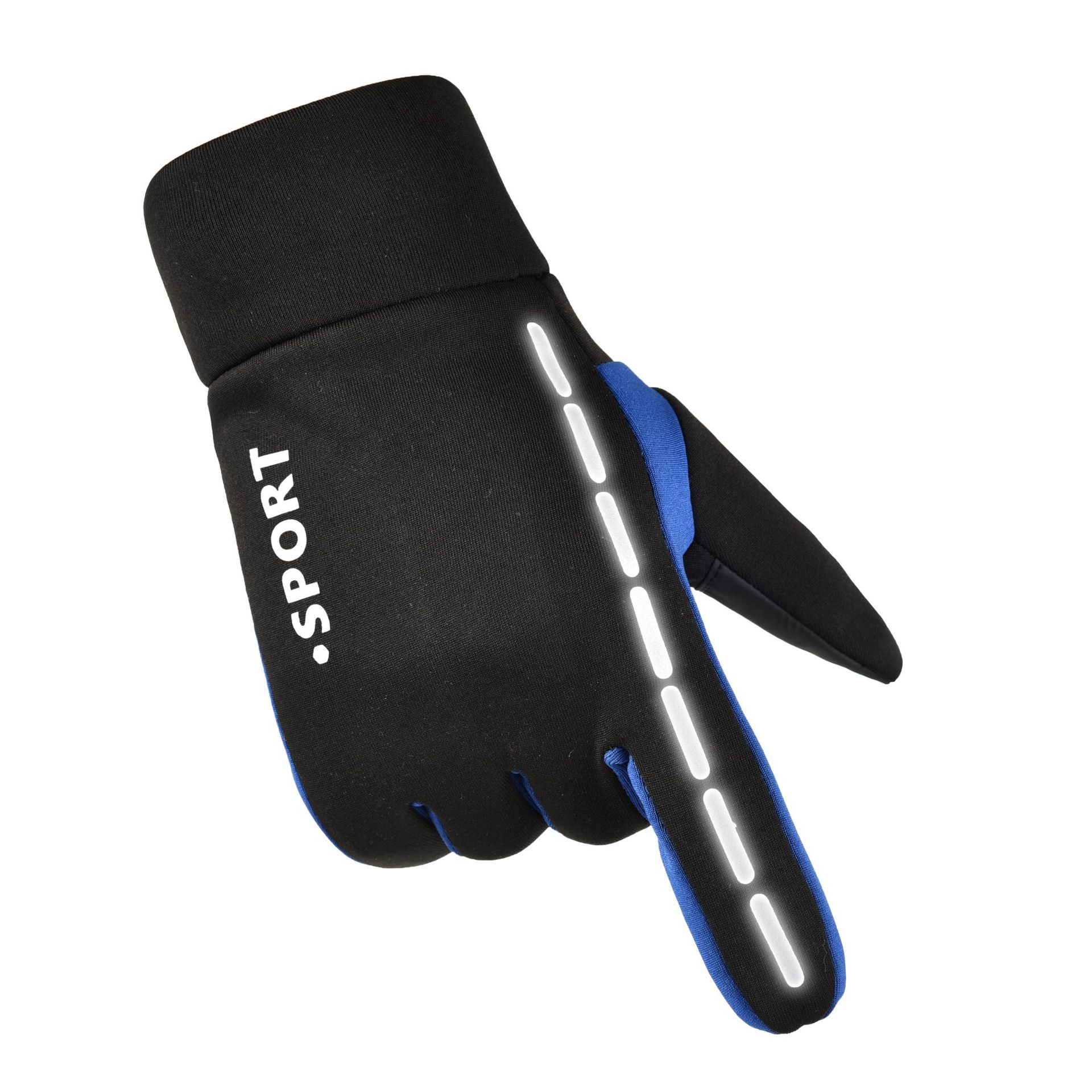 

Cycling Warm Gloves for Men Autumn and Winter Outdoor Cycling with Fleece Thickened Touch Screen Anti Slip and Waterproof Sports Gloves L