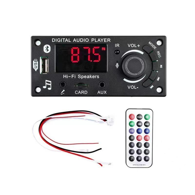 100W Power Amplifier Audio Player Diy Bluetooth 50 Mp3 Decoder Board Car Fm Radio Module Support Tf Card Usb Mic Call Recording