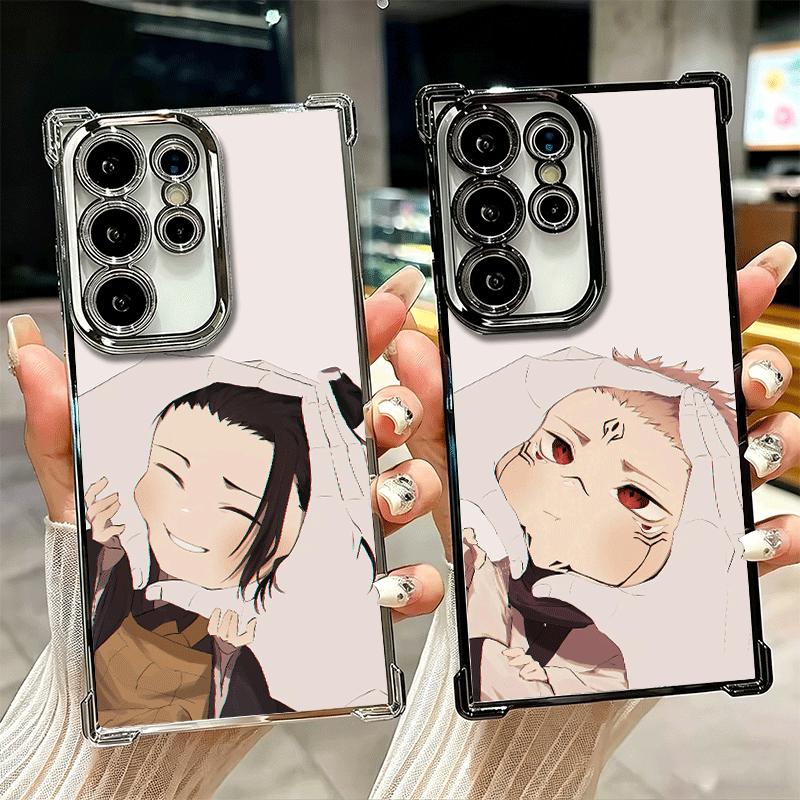 JUJUSU Anime Character Cute Soft Phone Case For Samsung Galaxy S26 Ultra S25 Edge S24 FE S23 Plus S22 S21 + S20 Plating Anti-Fal