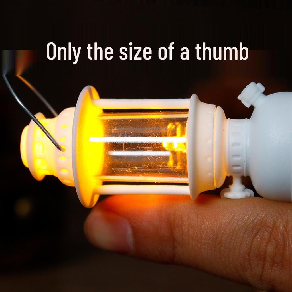 Vintage LED Mini Oil Lamp Lantern - Home Decor & Photo Prop Gift.