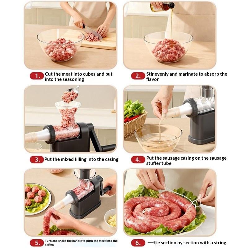 Manuel Pølsefyldningsmaskine Hjemmelavet Pølsefylder Pølsesprøjte Pølsefylder Gadgets Manuelt Kødindsprøjtningsværktøj
