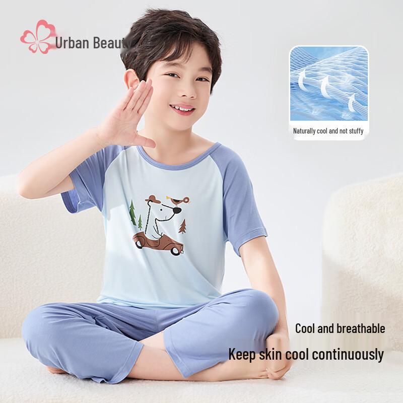 Boys' Summer Short Sleeve Pajama Set