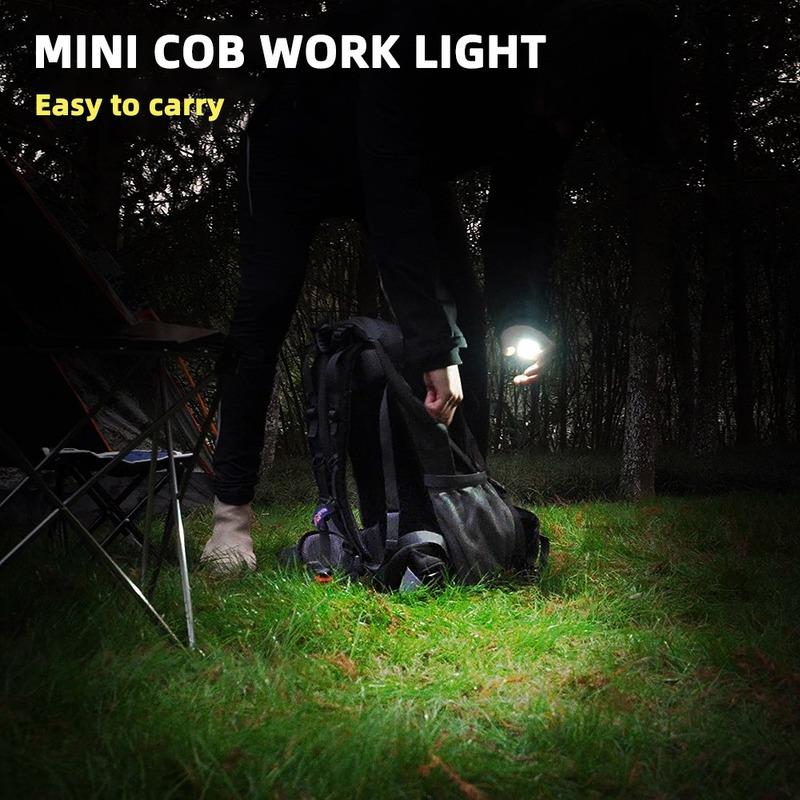 Mini LED Flashlight USB Rechargeable LED Light 4 Modes Keychain Work Light Small Pocket Light Corkscrew Emergency Work Lights