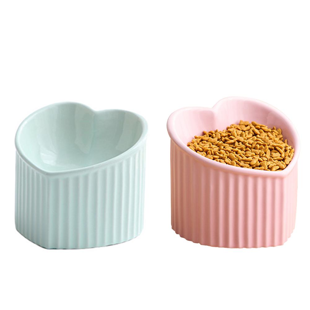 5.5 Inch Raised Cat Ceramic Bowl Anti Vomiting Stress Free Microwave Dishwasher Safe Elevated Cat Food Dish