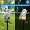 Wasserdichte Solare LED Gartenleuchten Eule Tierornament für Weg Rasen Hof Außenbeleuchtung