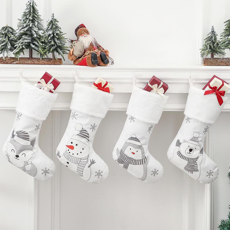 Christmas Decorations Santa Claus Pendants Christmas Socks Gift Bags Christmas Tree Ornaments Pendants Candy Bags