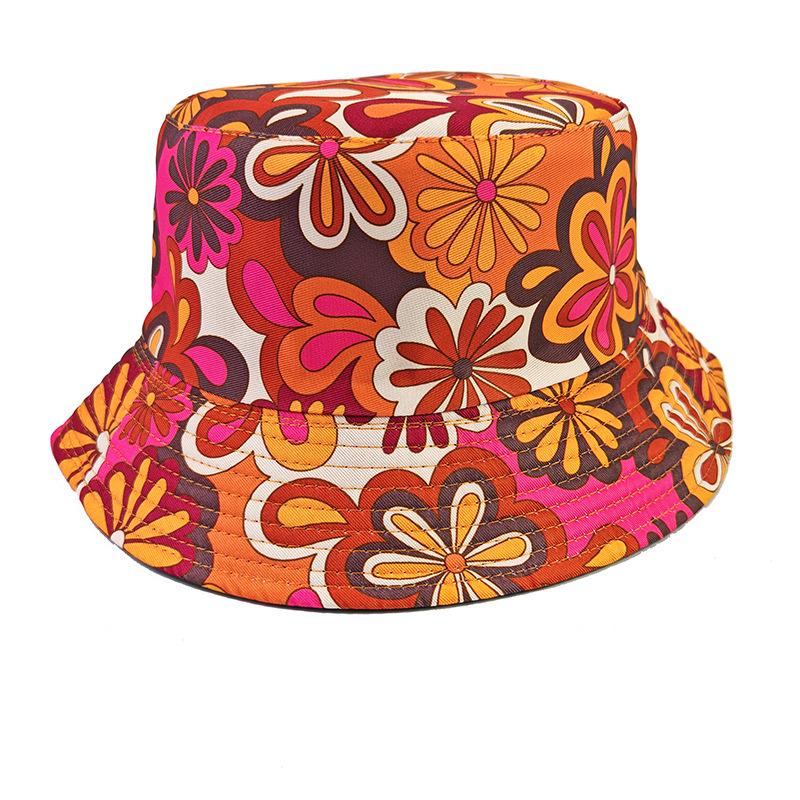 Retro Graffiti Double-Sided Bucket Hat for Men & Women - Versatile Outdoor Travel Sun Protection