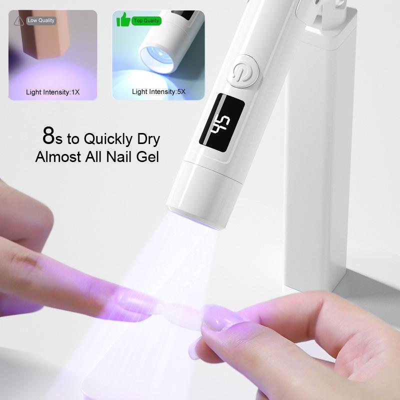 1 Set of Portable Mini LED Nail Lamp Rechargeable Mini UV Nail Lamp Gel Drying, Cordless Resin Curing UV Lamp Mini Nail Dryer