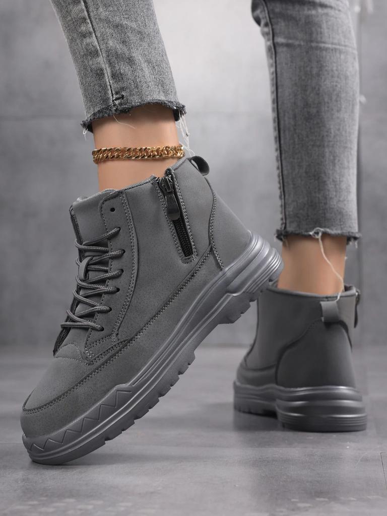 Women Sneakers Spring New Leather Non-slip Round Toe Women Shoes Casual Women Shoes