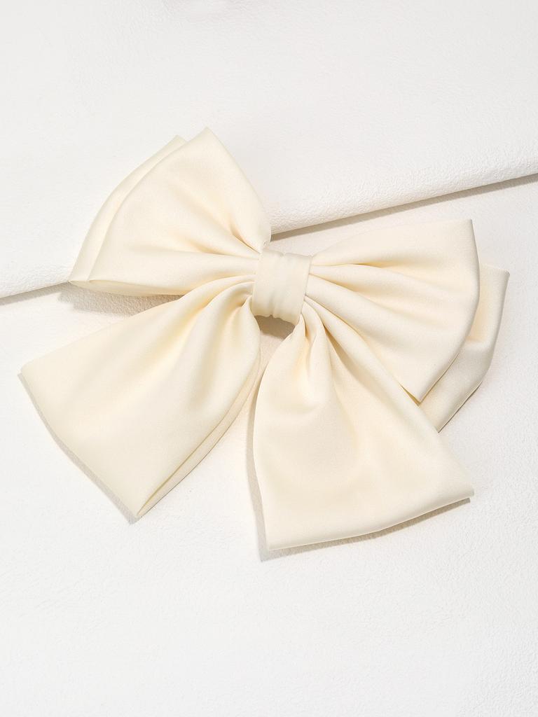 Eleganckie Duże Kokardy Wstążki Klipsy do Włosów Jednolite Satynowe Wsuwki Dziecięce Modne Spinki Opaska Dzieci Butikowe Akcesoria do Włosów