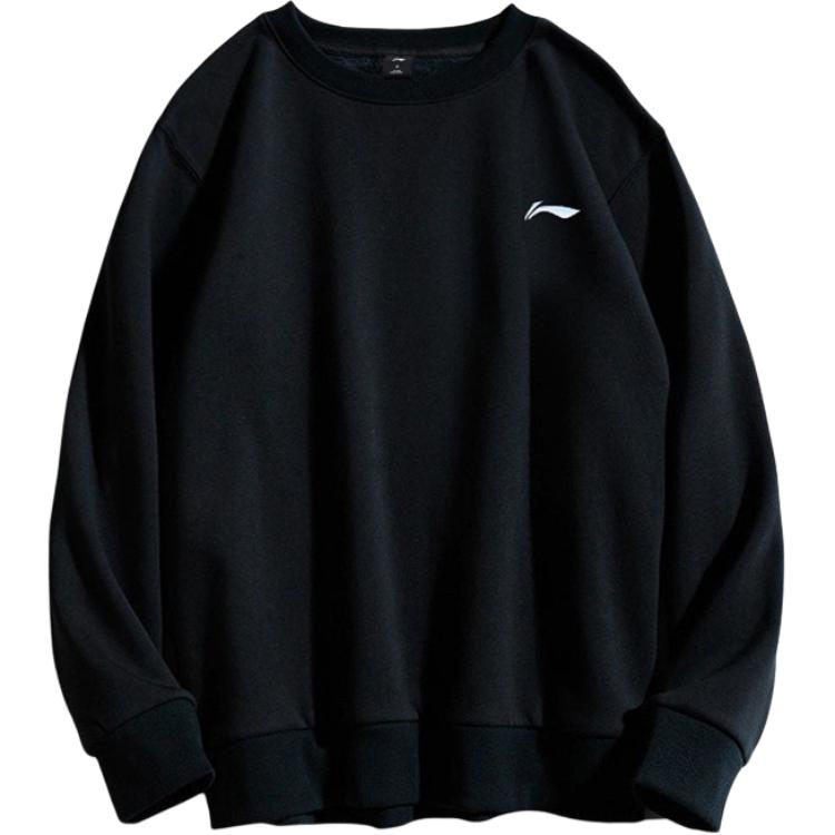 Li Ning Sports Lifestyle Series Fitness Series Fleece Lined Pullover Sweatshirt And Cuffed Warm Pants Casual Sports Set Men sets AWDVE41-1+AKLUC35-1