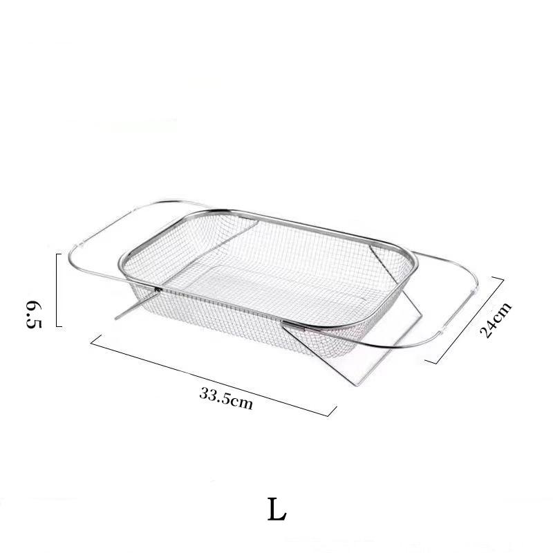 Vegetables Strainer Basket Stainless Steel Expandable Over Sink Colander Basket Colander with Fine Mesh Fruits Strainer Basket