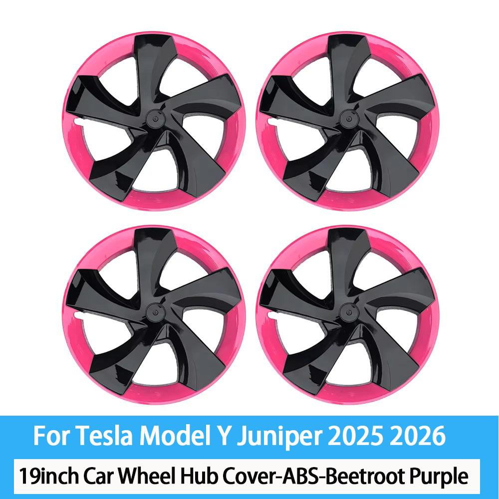 For Tesla Model Y Juniper 2025 HubCap 19 Inch Wheel Caps Auto Performance Replacement Hub Cap Full Rim Cover Accessories 4PCS