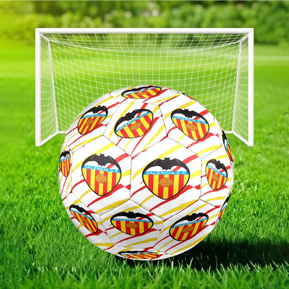 Valencia Cf Crest Design Size 5 Soccer Balls, Anti-Slip, Protective Football, Outdoor Sport, Practice Games, Birthdays Gift Suitable for Fan