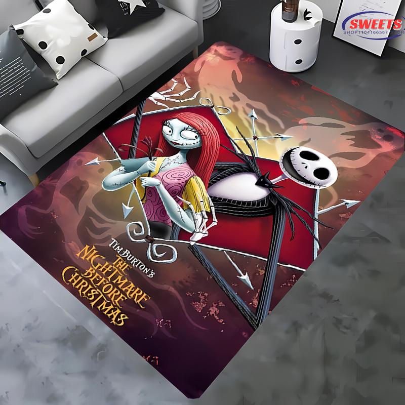 The Nightmare Before Christmas Carpet New Release! Anti-slip Sound Insulation, Rug for Living Room Bedroom, Durable Washable Mat