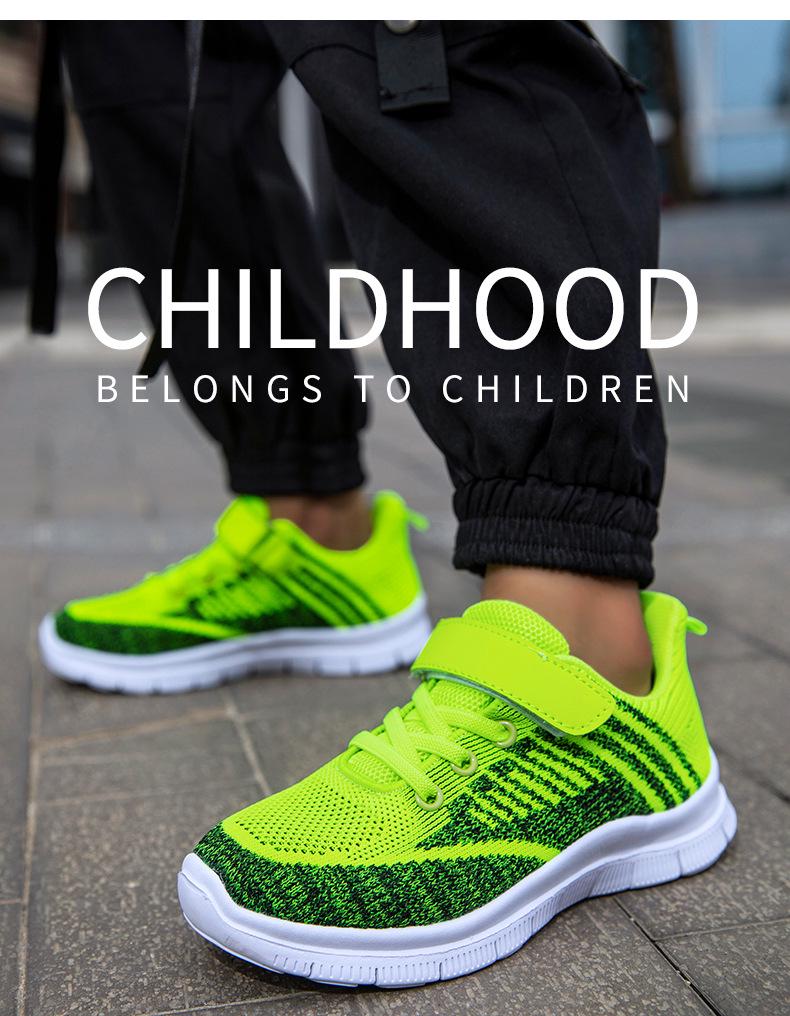 Baskets d'été respirantes en Flyknit colorées pour enfants pour l'école - Tendance et confortables pour garçons et filles