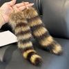 Long Tail Keychain for Key Holder Plush Tail Charm Key Holder Keyring Pendant Decorations Purse Bag Charm