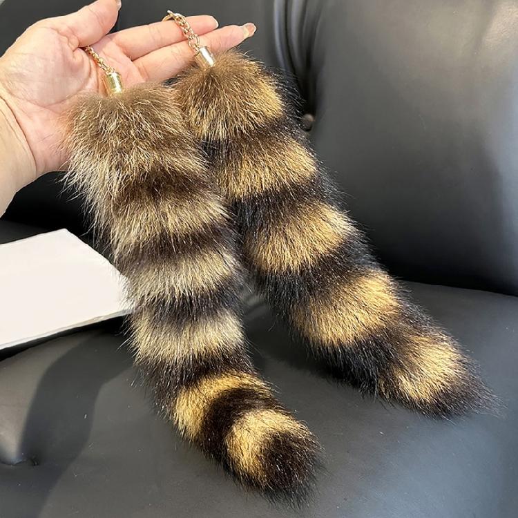 Long Tail Keychain for Key Holder Plush Tail Charm Key Holder Keyring Pendant Decorations Purse Bag Charm