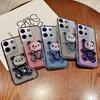 Candy Bear Stand Holder Glitter Phone Case For Infinix Note 40 30 Vip 20 12 Pro 30i Zero 30 4G 5G Smrat 8 7 5 6 Plus Soft Cover