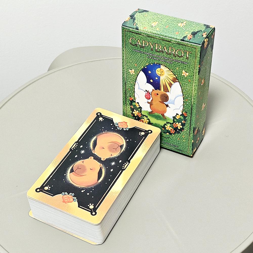 Capybara Tarot Deck 10.3*6cm 78 Cute Tarot Cards Bring That Soothing Vibe and Energy Into A Tarot Deck