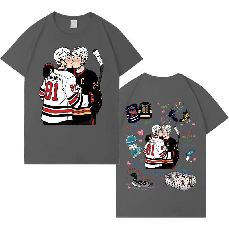 Heated Rivalry Ilya Rozanov Shane Hollander Trendy Graphics Tee Mens Womens Classic T Shrits ONeck Hip Hop Casual Sports Tshrit