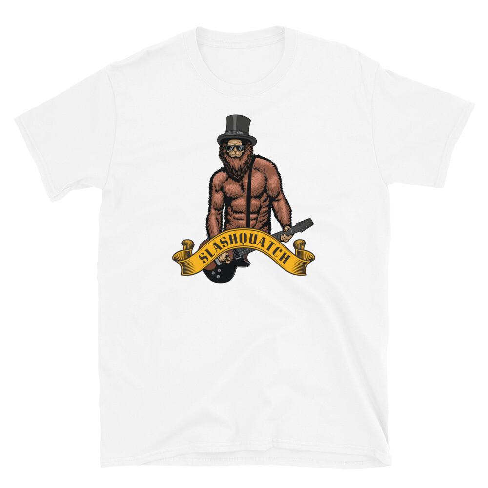 Slashquatch Bigfoot Sasquatch Cryptid Rock Guitarist Short-Sleeve Unisex T-Shirt S разноцветный