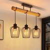 Living Room Ceiling Light - NETTLIFE - Nettlife Ceiling Light - 3x E27 - Black Metal - Vintage Industrial Style