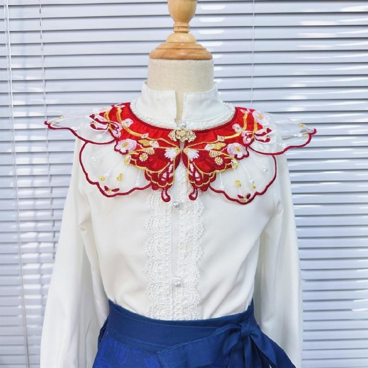 Yunjian Shawl Decorative Hanfu Floral False Collar Embroidery Detachable Collar
