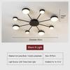 LED Chandelier with Built-in Light Source, Gold Black Modern Ceiling Lamp, 6/8/10 Heads Spider Pendant Lighting Fixture for Home Living Room